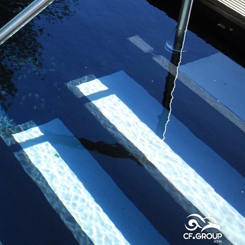 Folie PVC DLW kundër rrëshqitjes, ngjyrë azur, 165 cm / 10 m, 1.9 mm